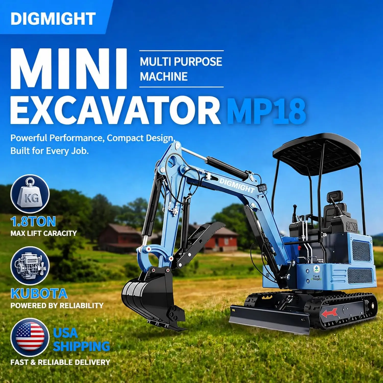 DIGMIGHT DS 180 mini excavator review during hands-on performance testing