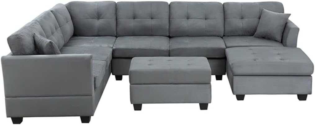 HSIJYGX U-shaped sectional sofa review,HSIJYGX U-shaped sectional sofa review and rating,is HSIJYGX sectional sofa worth buying,HSIJYGX sectional sofa review pros cons,HSIJYGX U-shaped sofa review honest opinion,HSIJYGX storage ottoman sofa review verdict build quality and materials close-up