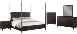 Image 1 of Niguel Brown 5-Piece Poster Bedroom Set review