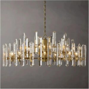 Image 1 of circular gold crystal chandelier review
