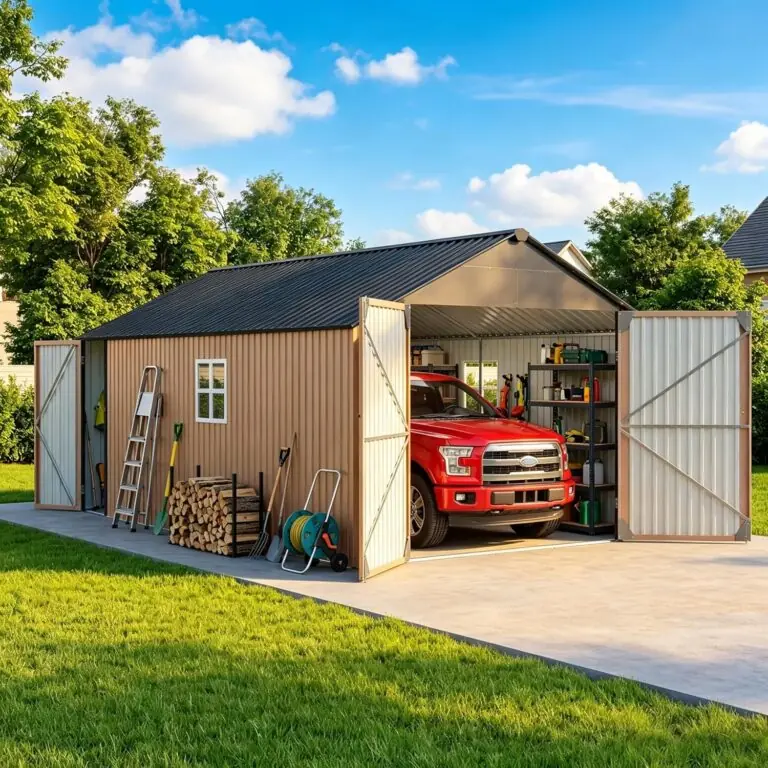 Image 1 of Aoxun 12x20 storage shed review