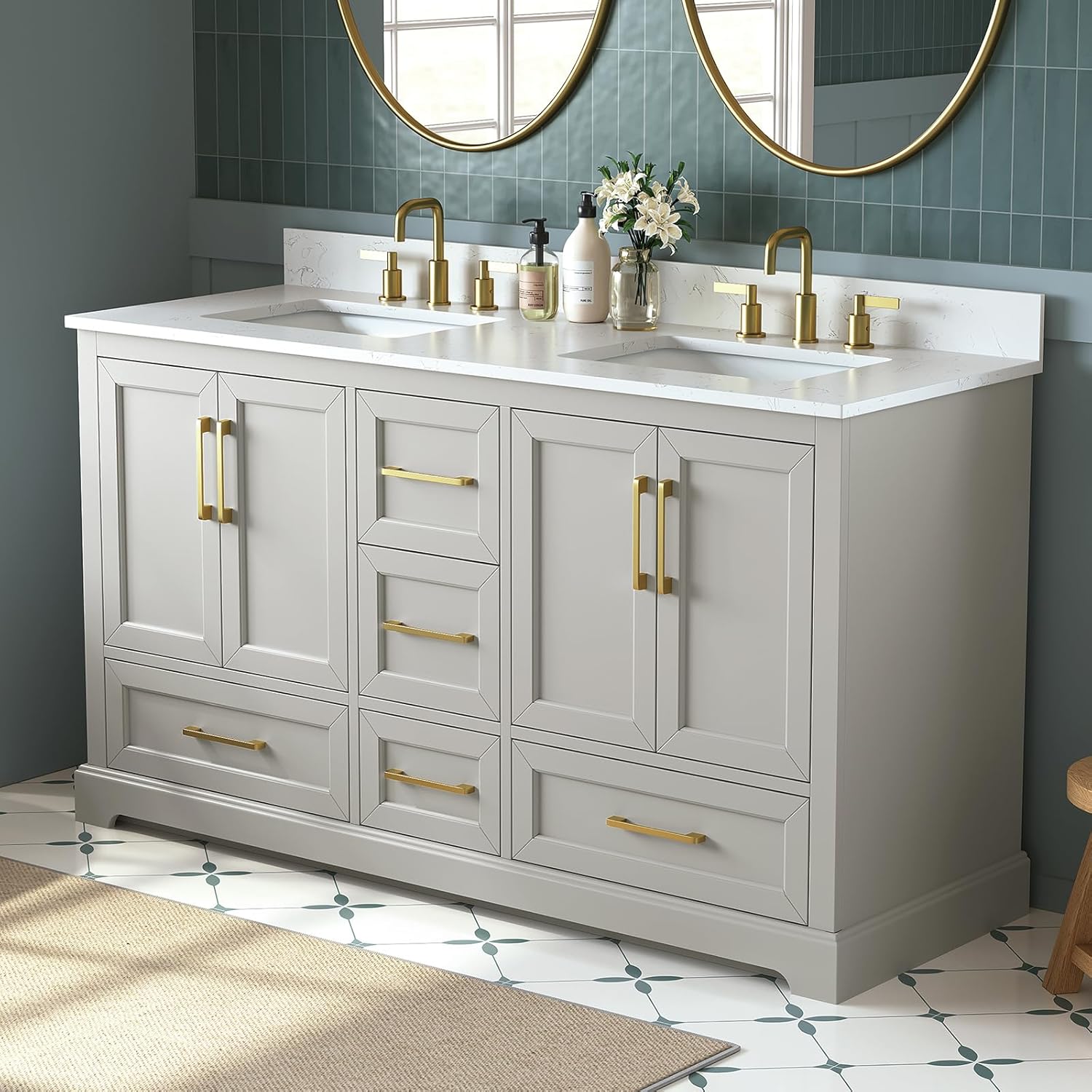 DELUXE LIVING 60 Inch Double Sink Vanity Review: Honest Pros & Cons 3 DELUXE LIVING 60 inch double sink vanity review,60 inch double sink vanity review and rating,is DELUXE LIVING vanity worth buying,DELUXE LIVING 60 inch vanity review pros cons,DELUXE LIVING bathroom vanity review honest opinion,DELUXE LIVING 60 inch vanity review verdict benchmark scores and measured results