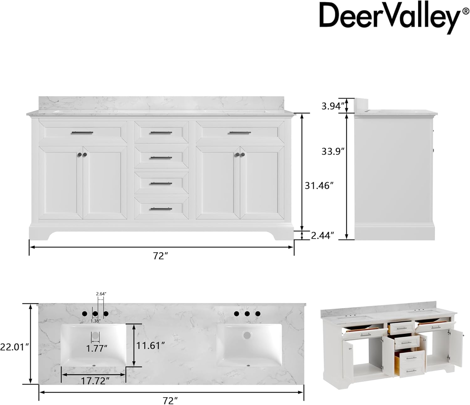 DeerValley 72 Inch Bathroom Vanity Review: Pros & Cons 2 DeerValley 72 inch bathroom vanity review,DeerValley double sink vanity review,DeerValley 72 vanity review and rating,pre-assembled bathroom vanity review,DeerValley bathroom cabinet review pros cons,DeerValley vanity review honest opinion — features that matter in real use
