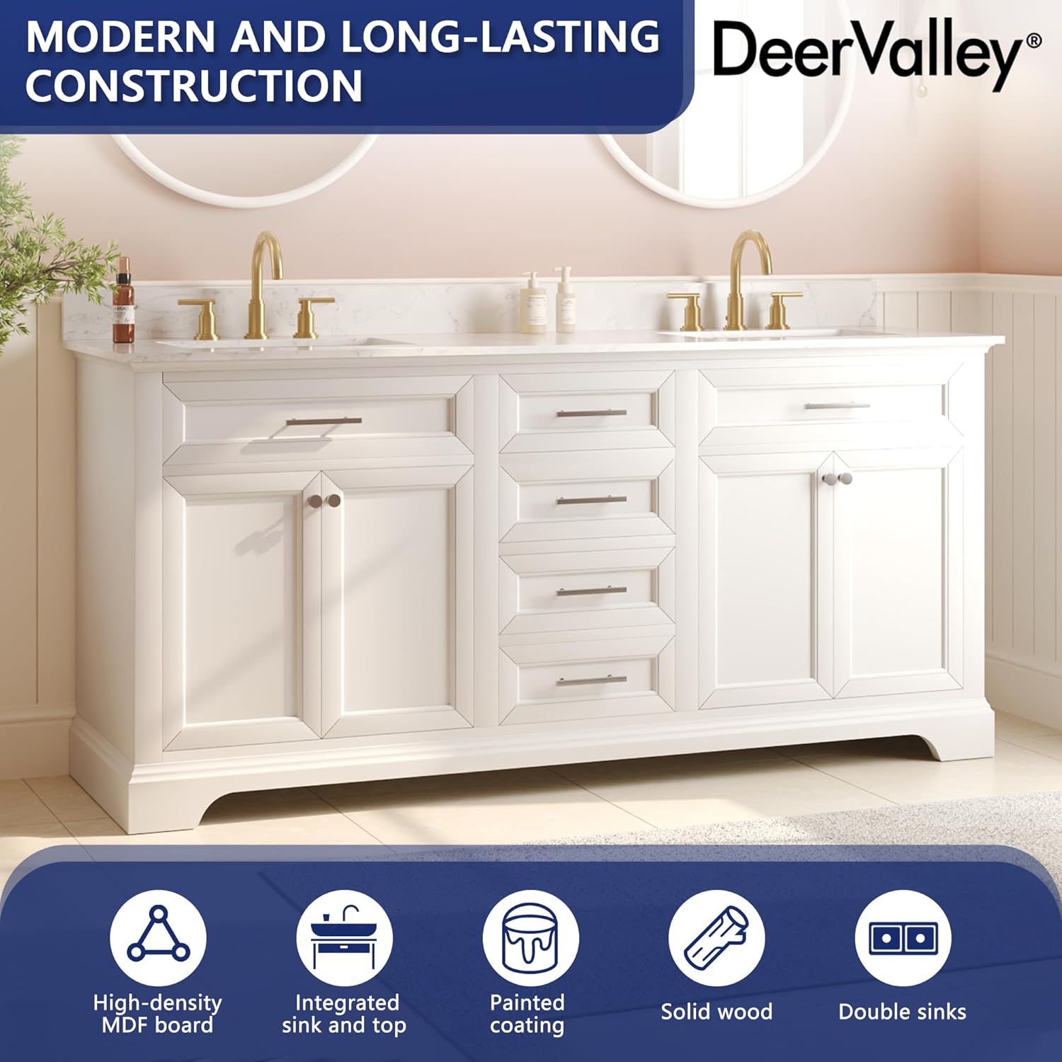 DeerValley 72 Inch Bathroom Vanity Review: Pros & Cons 3 DeerValley 72 inch bathroom vanity review,DeerValley double sink vanity review,DeerValley 72 vanity review and rating,pre-assembled bathroom vanity review,DeerValley bathroom cabinet review pros cons,DeerValley vanity review honest opinion — week-by-week testing diary