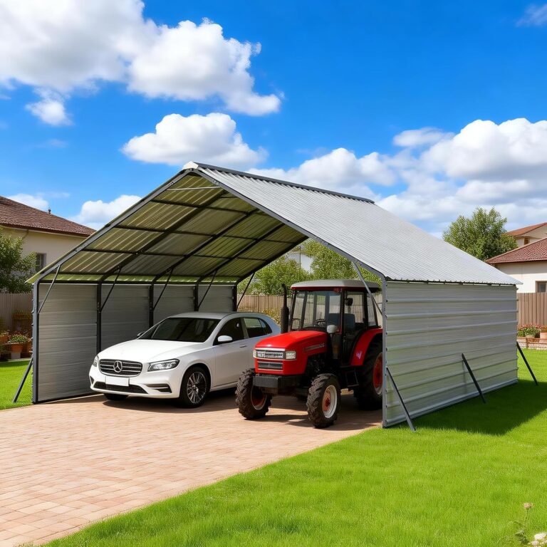 FLOUREE 20x20 Metal Carport Review: Honest Pros & Cons 1 Image 1 of FLOUREE 20x20 metal carport review