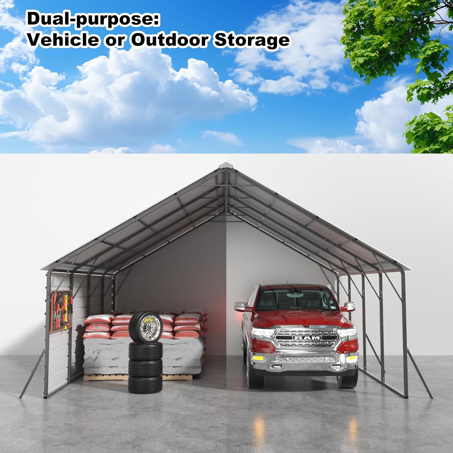 FLOUREE 20x20 Metal Carport Review: Honest Pros & Cons 3 FLOUREE 20x20 metal carport review,FLOUREE 20x20 carport review and rating,is FLOUREE 20x20 metal carport worth buying,FLOUREE 20x20 carport review pros cons,FLOUREE 20x20 metal carport review honest opinion,FLOUREE 20x20 carport review verdict after weeks of real-world daily use