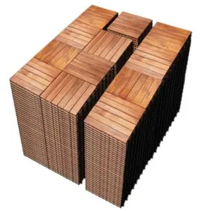 Image 1 of PrimeZone Acacia Wood deck tiles review
