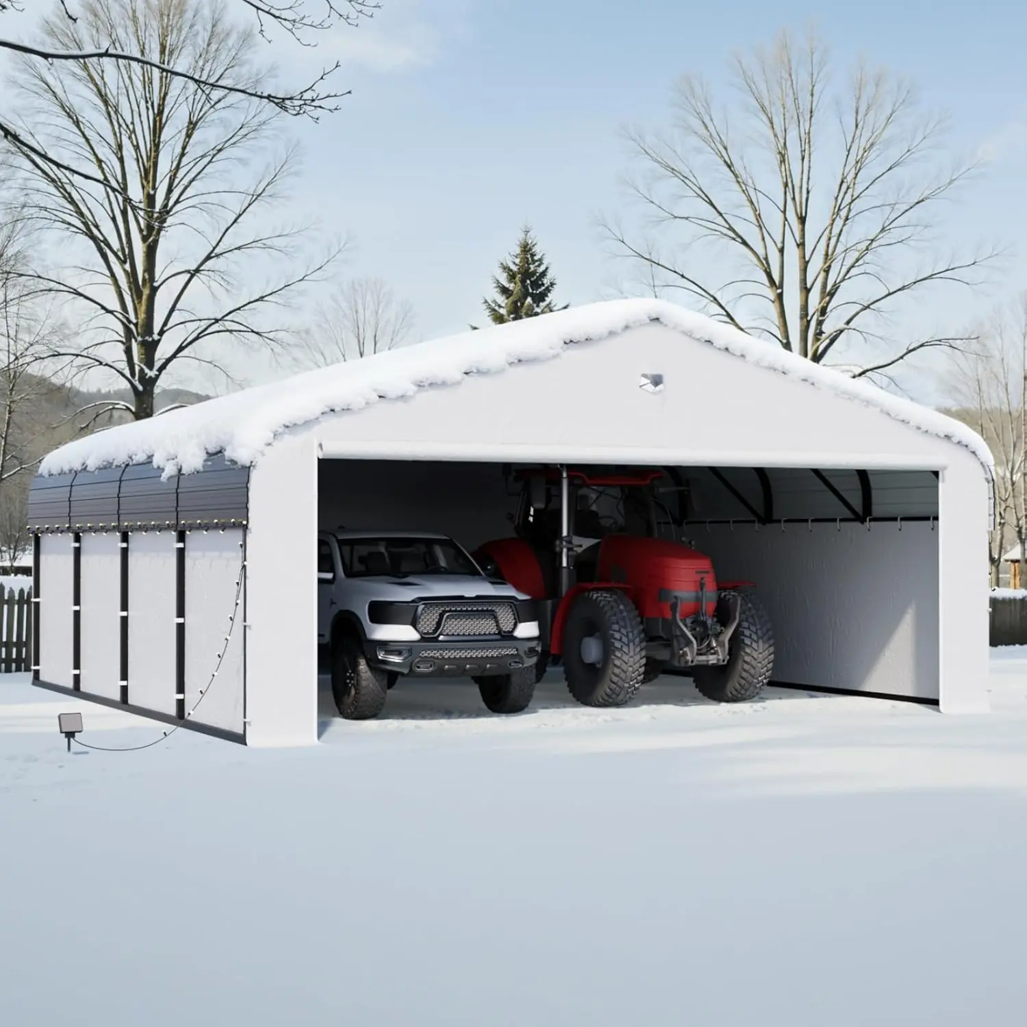 Sannwsg 20x20 metal carport review what is included in the package