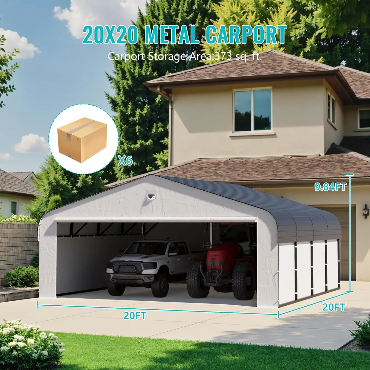 Sannwsg 20x20 metal carport review setup and first use experience