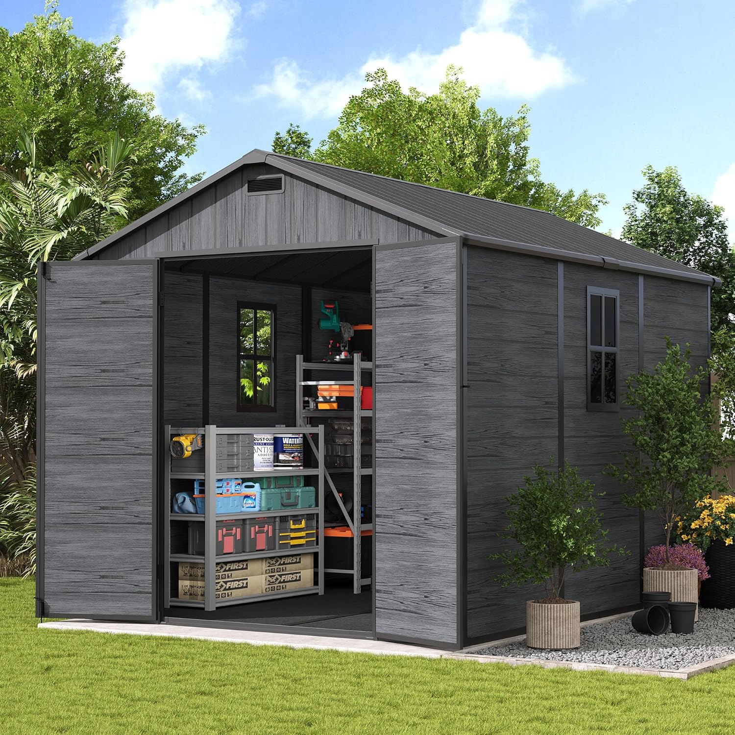 UDPATIO Outdoor Resin Storage Shed Review: Pros & Cons 1 UDPATIO outdoor resin storage shed review,8x10 resin shed review and rating,UDPATIO storage shed review pros cons,is UDPATIO outdoor shed worth buying,UDPATIO resin shed review honest opinion,UDPATIO storage shed review verdict - detailed features and technical specifications