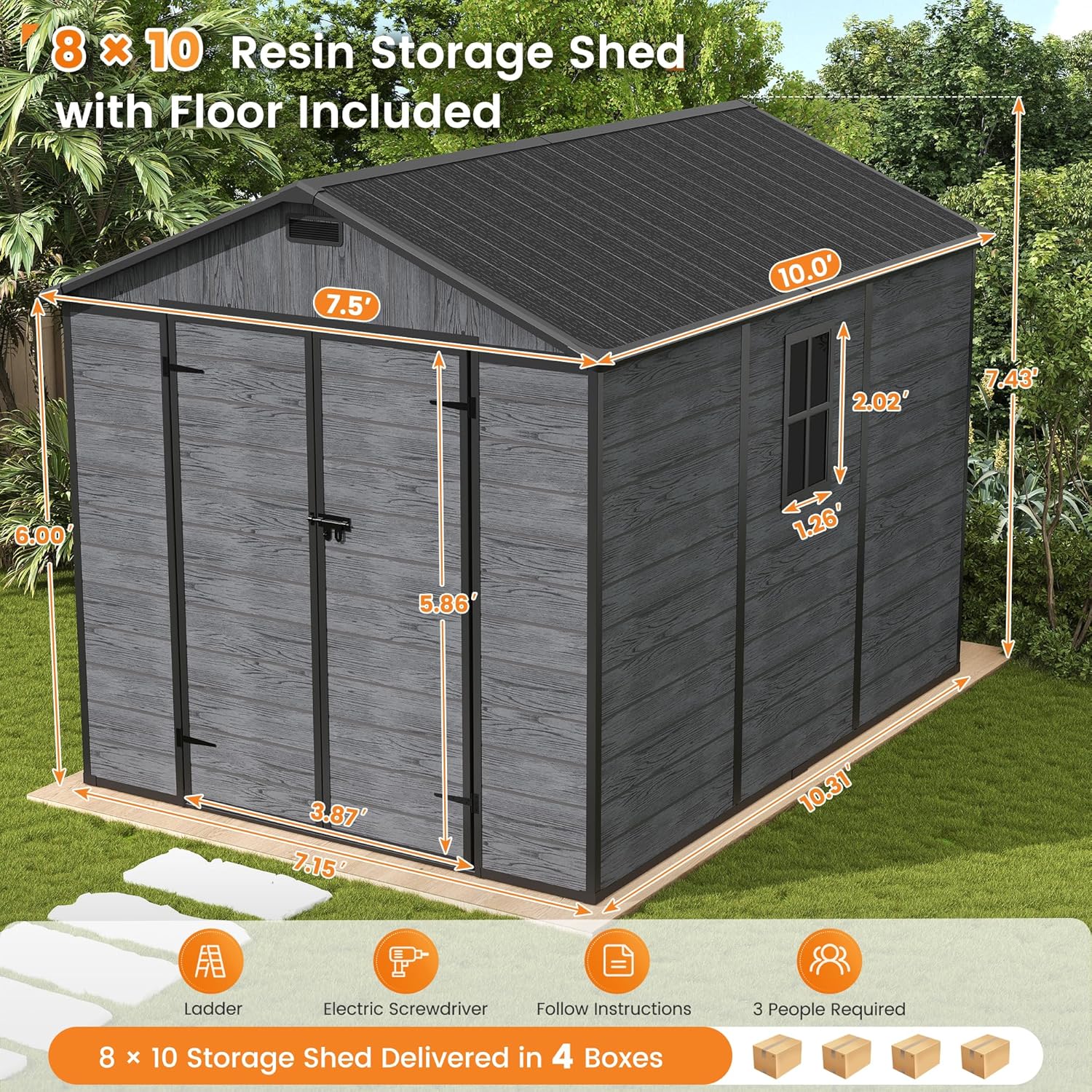 UDPATIO Outdoor Resin Storage Shed Review: Pros & Cons 2 UDPATIO outdoor resin storage shed review,8x10 resin shed review and rating,UDPATIO storage shed review pros cons,is UDPATIO outdoor shed worth buying,UDPATIO resin shed review honest opinion,UDPATIO storage shed review verdict unboxing and complete package contents