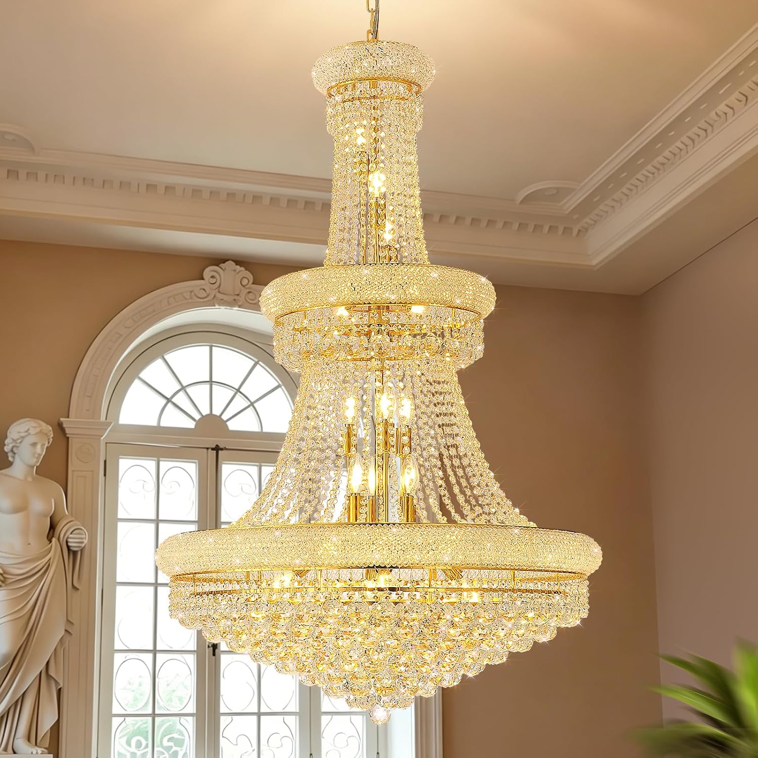 With Light Forward Chandelier Review: Pros & Cons Worth Buying? 1 With Light Forward chandelier review,27 lights chandelier review and rating,is With Light Forward chandelier worth buying,gold crystal chandelier review pros cons,large foyer chandelier review honest opinion,With Light Forward chandelier review verdict — full box contents and build quality