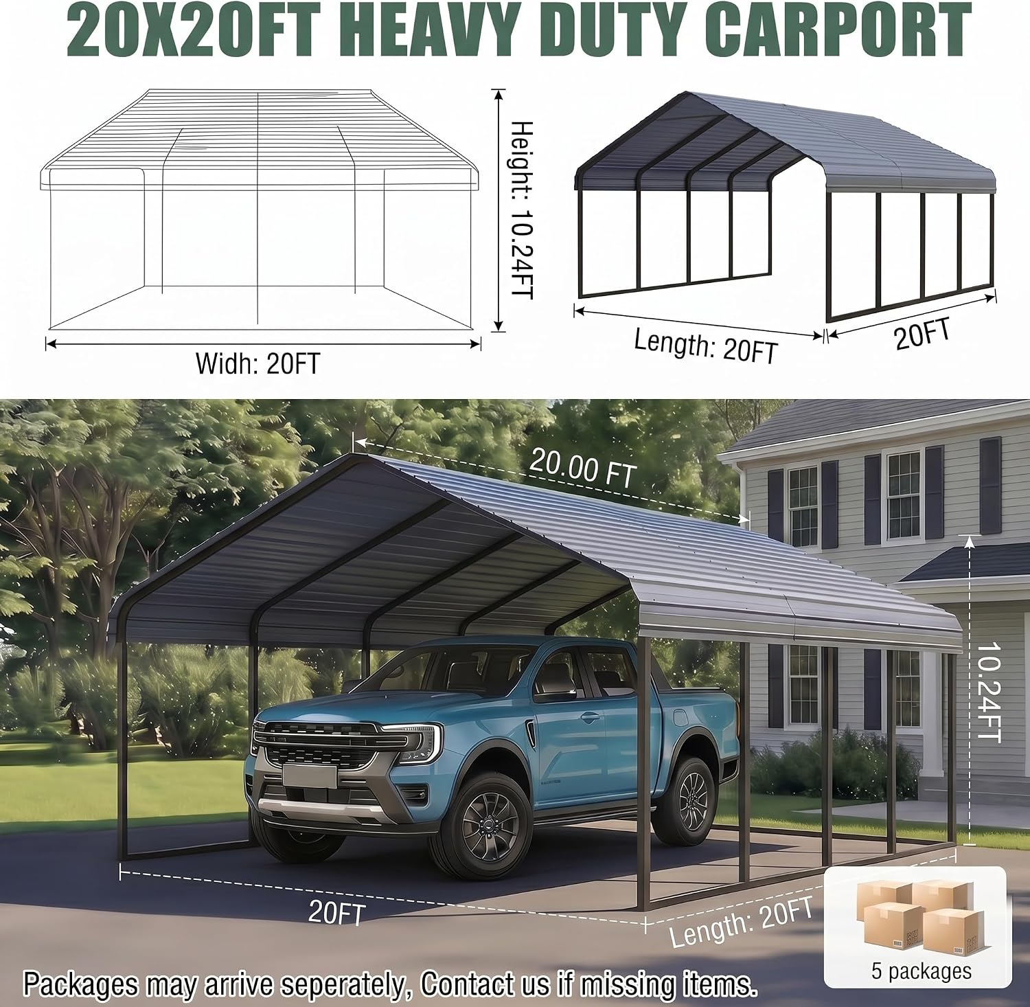 Yotila Metal Carport Review: Honest Pros & Cons 2 yotila metal carport review,yotila carport review pros cons,20x20 carport review and rating,heavy duty carport review honest opinion,yotila carport review verdict,galvanized steel carport review worth buying — design and build quality detail