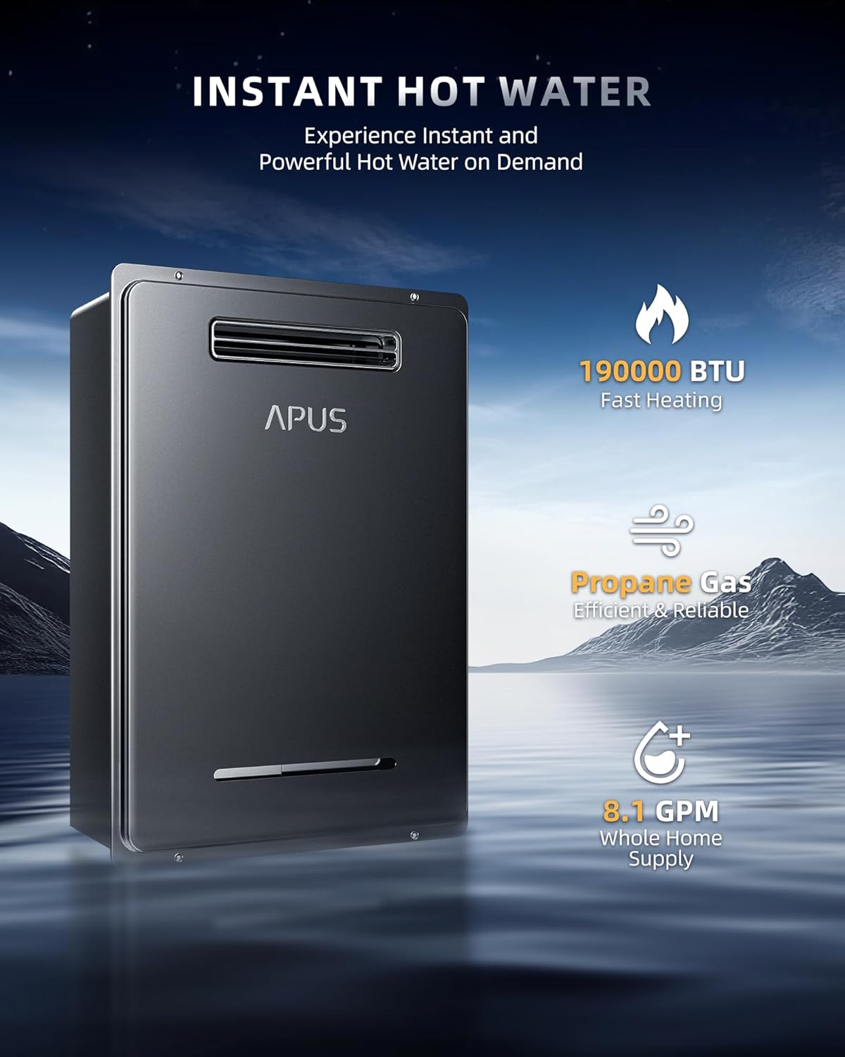 APUS 190000 BTU tankless water heater review,APUS 190000 BTU water heater review and rating,is APUS 190000 BTU water heater worth buying,APUS tankless water heater review pros cons,APUS outdoor tankless water heater review honest opinion,APUS propane water heater review verdict unboxing and complete package contents