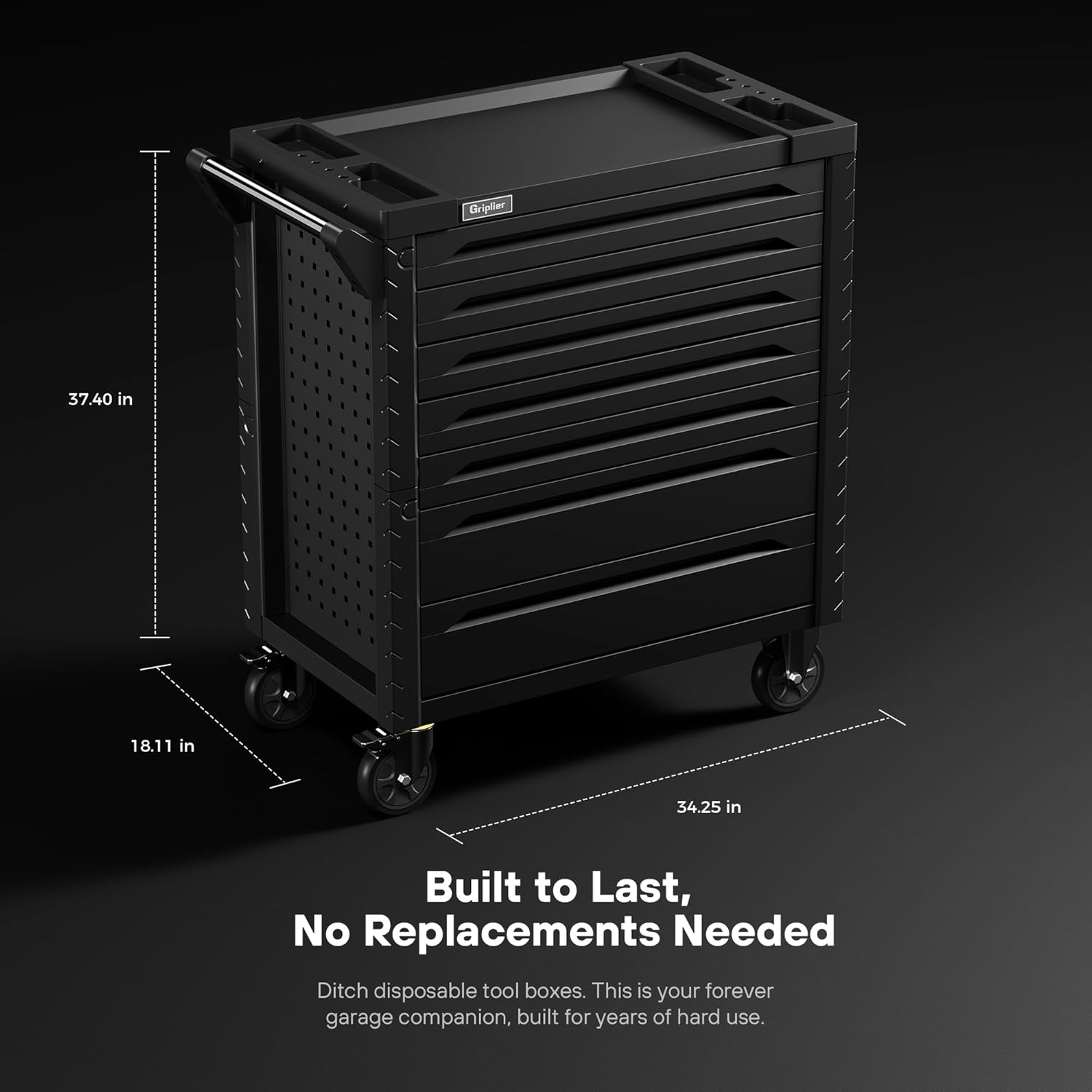 Griplier tool chest review honest opinion feature breakdown showing drawer slides and steel construction