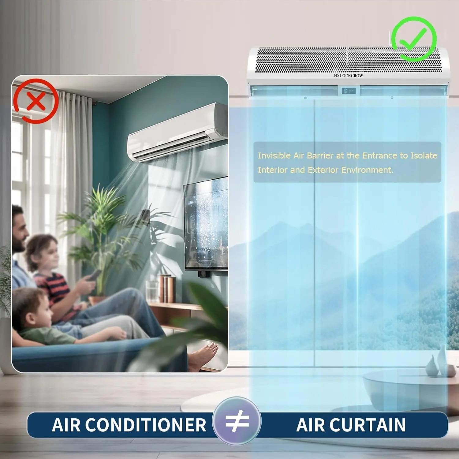 HXCOCKCROW 36 inch air curtain review,36 inch air curtain review and rating,HXCOCKCROW air curtain review pros cons,HXCOCKCROW air curtain worth buying,commercial air door fan review,best air curtain for doors review — design and build quality detail