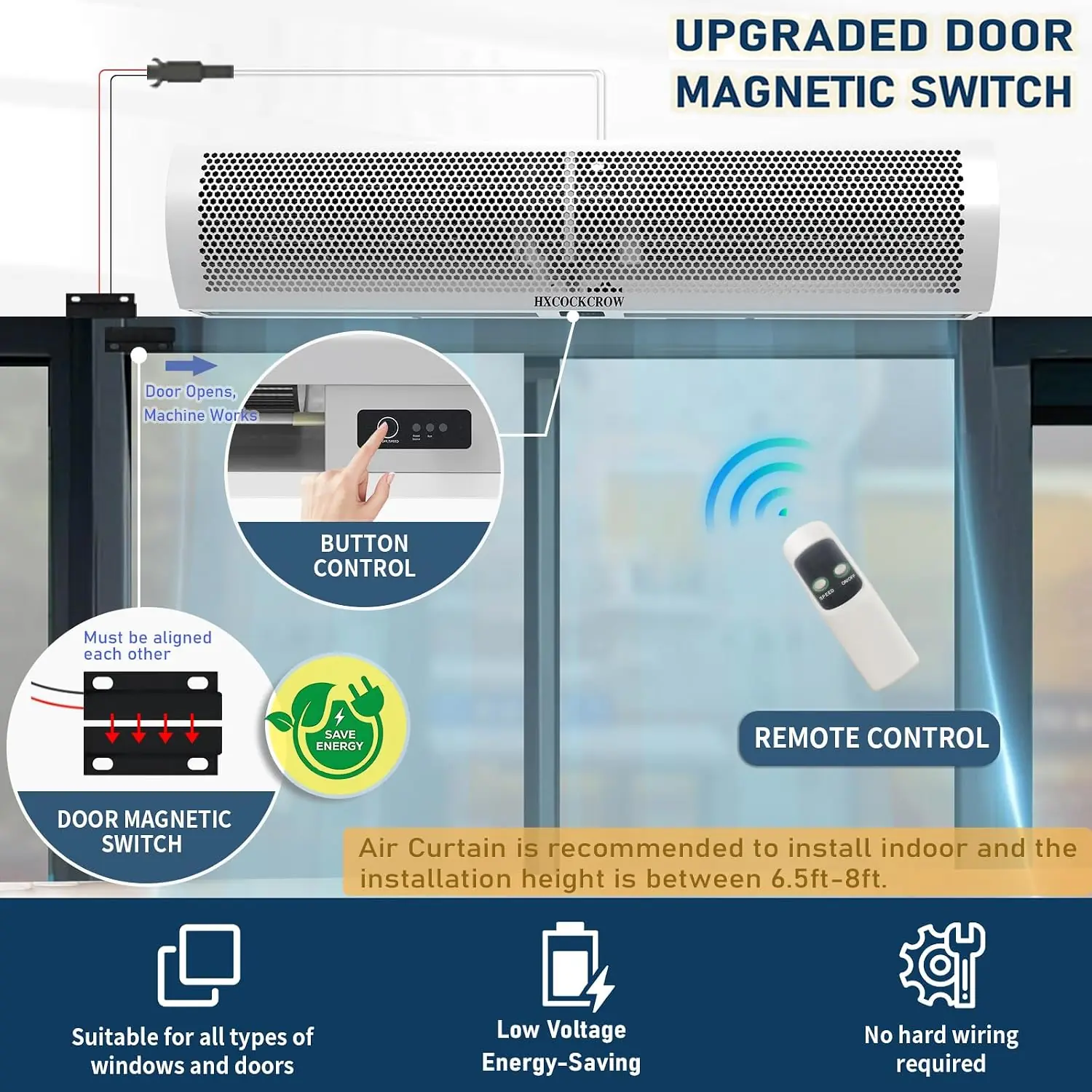 HXCOCKCROW 36 inch air curtain review,36 inch air curtain review and rating,HXCOCKCROW air curtain review pros cons,HXCOCKCROW air curtain worth buying,commercial air door fan review,best air curtain for doors review — setup process and usability