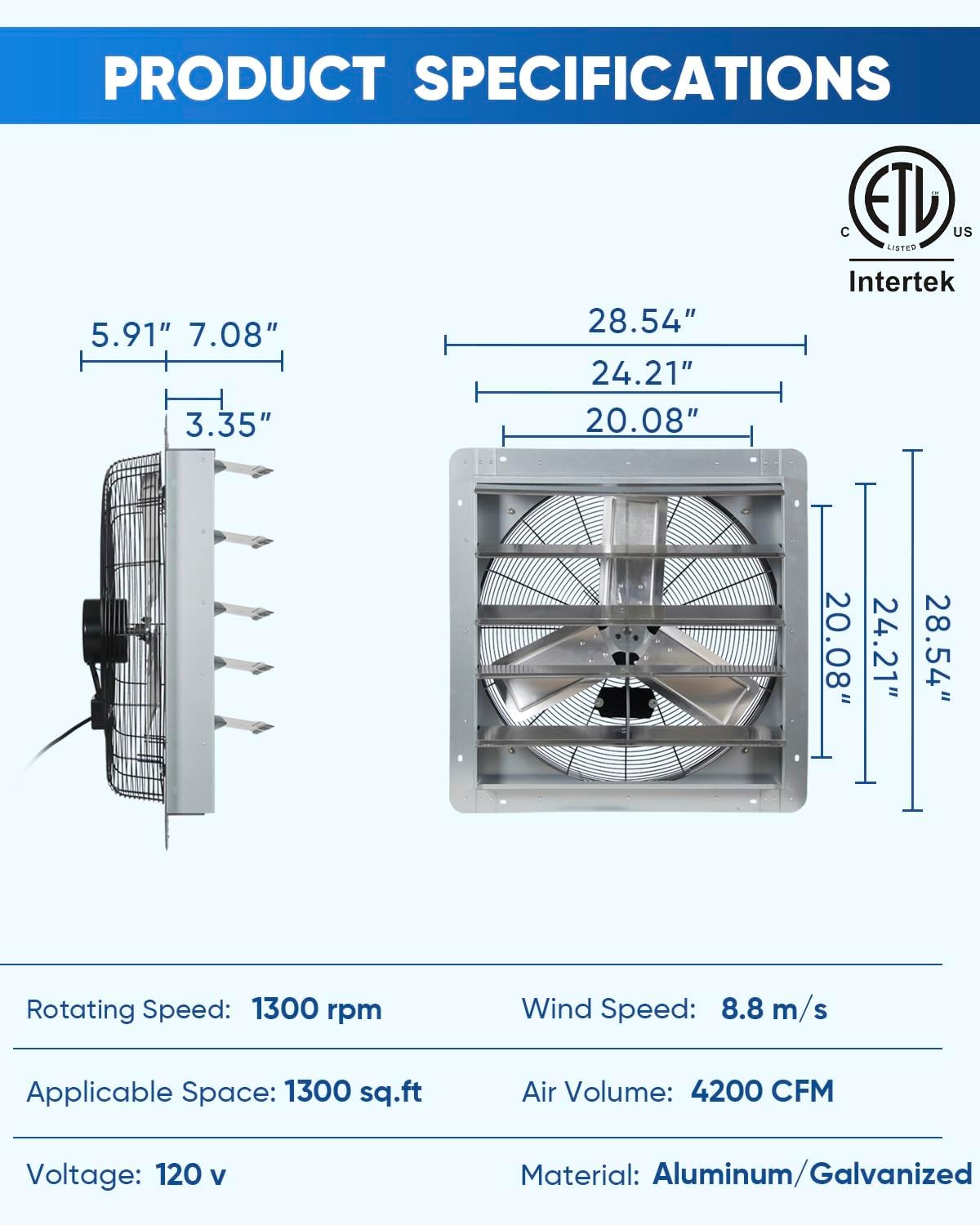 KEN BROWN 24 inch shutter exhaust fan review setup process and initial configuration