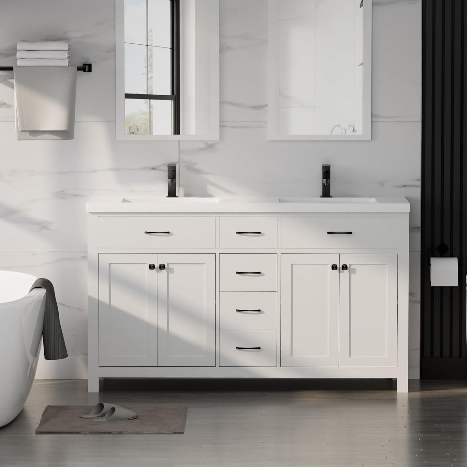 LUCKWIND 60 bathroom vanity review LUCKWIND 60 vanity review and rating is LUCKWIND 60 vanity worth buying LUCKWIND 60 vanity review pros cons LUCKWIND bathroom vanity review honest opinion LUCKWIND 60 vanity review verdict build quality and materials close-up
