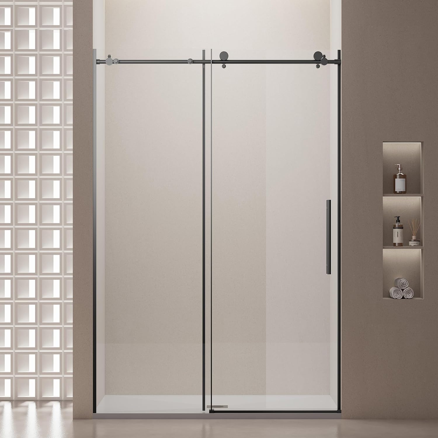 MonBlari Frameless Sliding Shower Door Review: Honest Pros & Cons 1 MonBlari frameless sliding shower door review unboxing