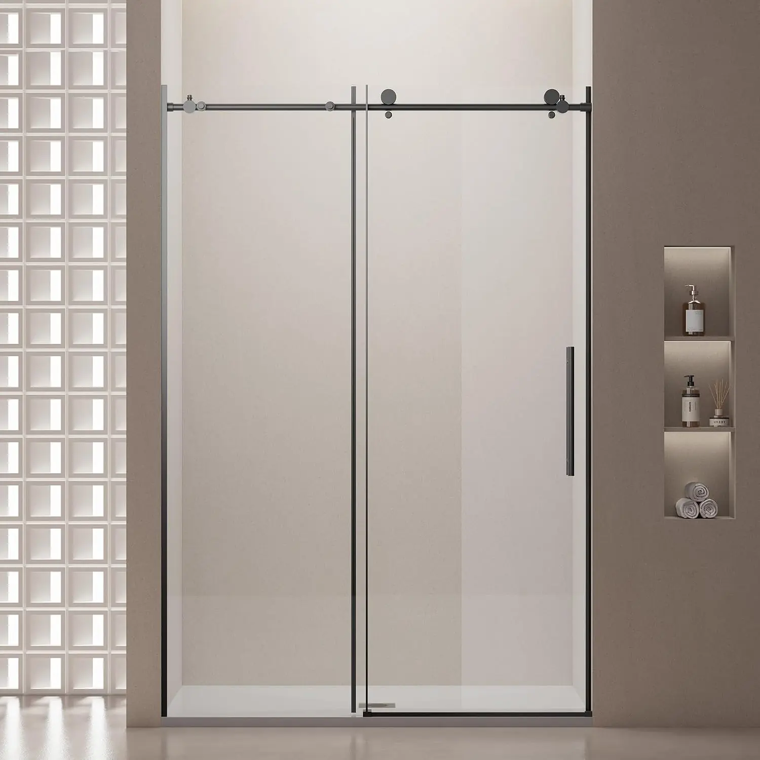 MonBlari frameless sliding shower door review unboxing