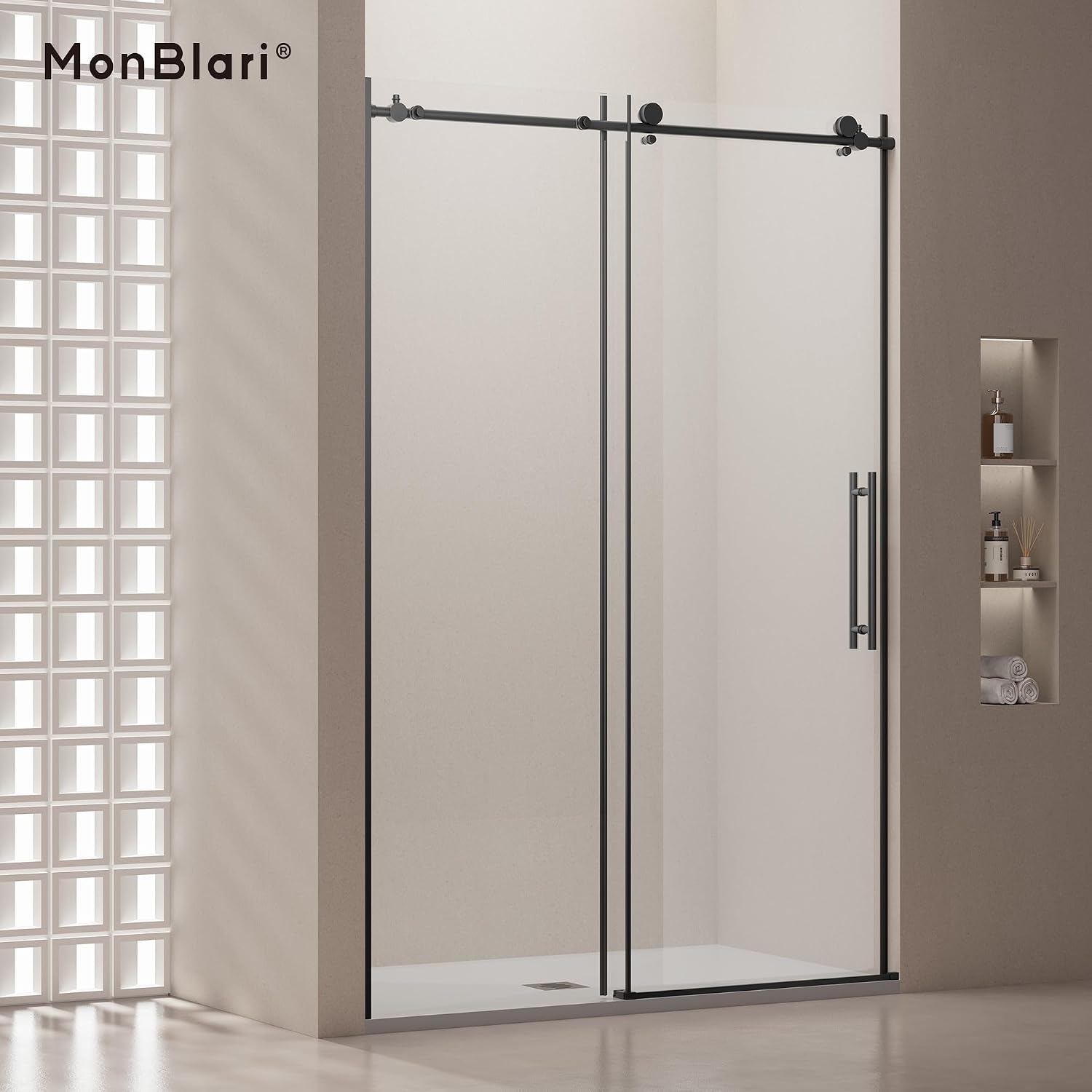 MonBlari Frameless Sliding Shower Door Review: Honest Pros & Cons 2 MonBlari shower door installation process