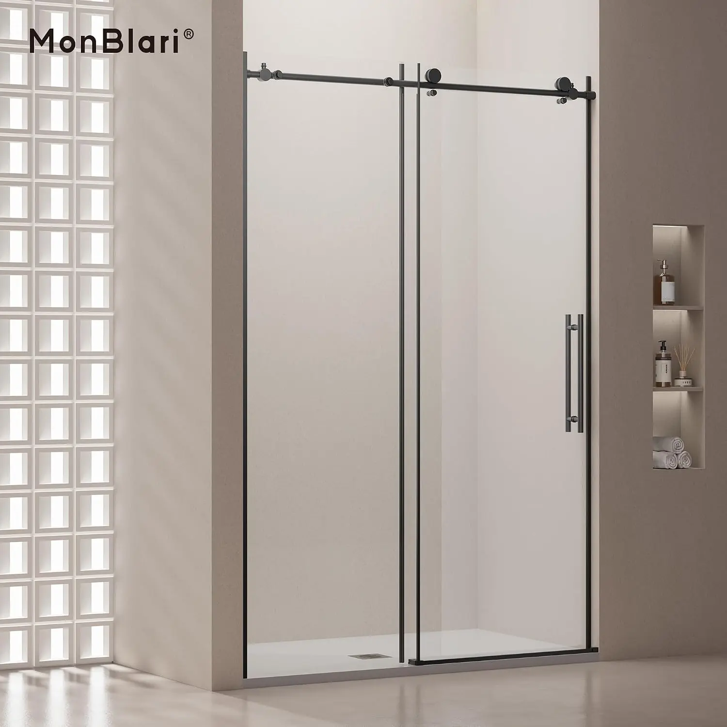 MonBlari shower door installation process