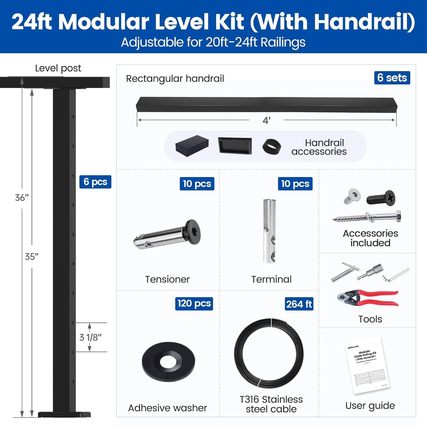 Muzata cable railing kit review,Muzata cable railing review and rating,is Muzata cable railing kit worth buying,Muzata cable railing kit review pros cons,Muzata cable railing review honest opinion,Muzata modular railing review verdict setup process and initial configuration