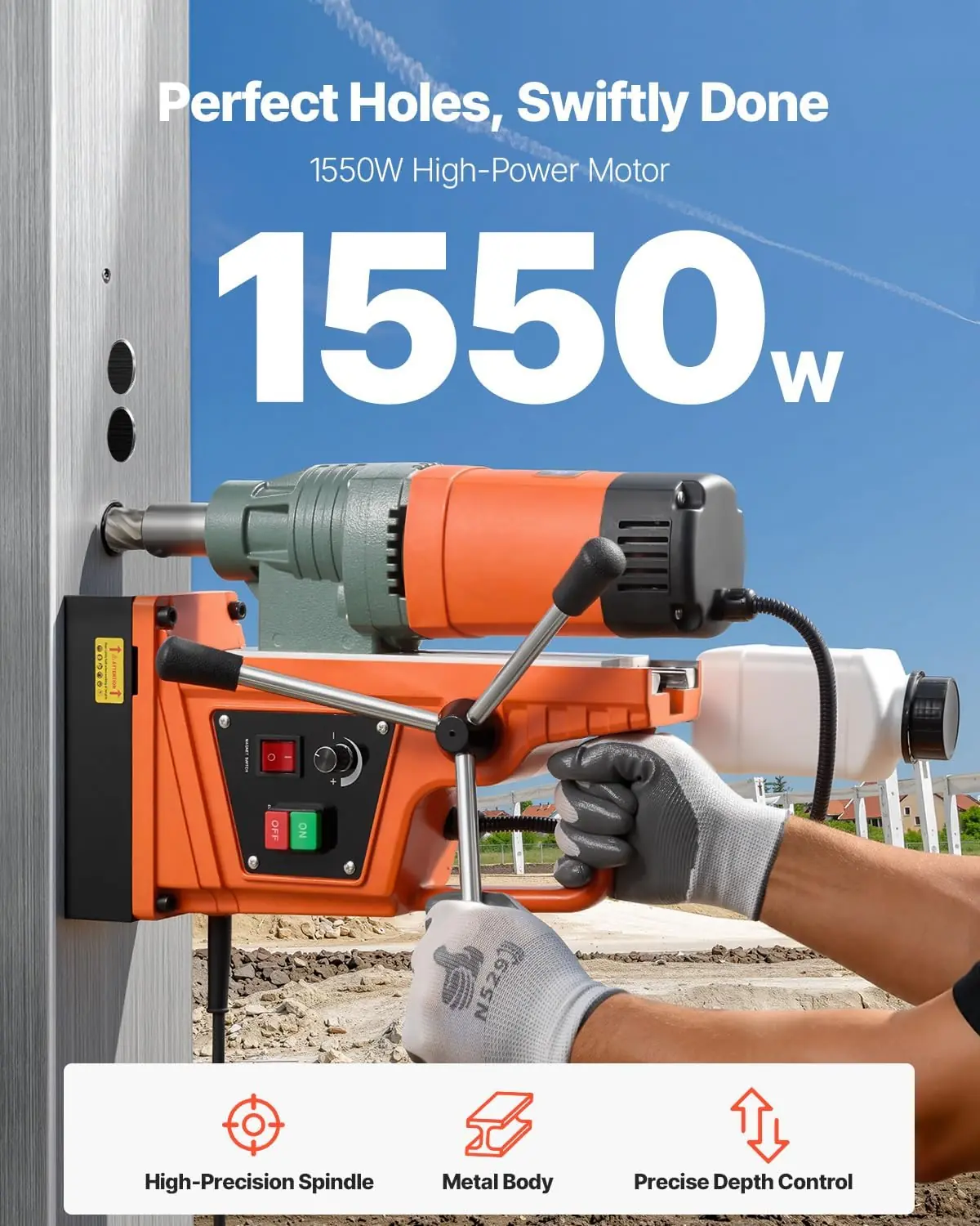 VEVOR 1550W mag drill press review performance testing over multiple weeks
