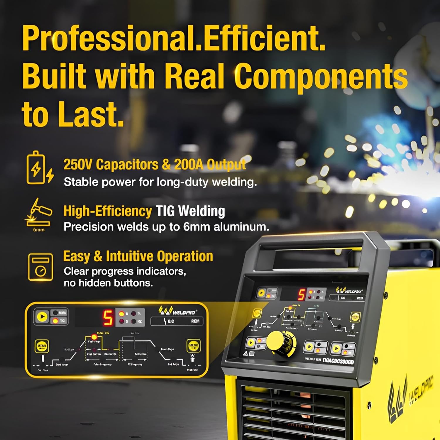 Weldpro 200A AC/DC TIG welder review: Honest Pros & Cons 2 Weldpro 200A AC/DC TIG welder review,Weldpro TIG200 review and rating,is Weldpro TIG200 worth buying,Weldpro TIG200 review pros cons,Weldpro TIG200 review honest opinion,Weldpro TIG200 review verdict — design and build quality detail