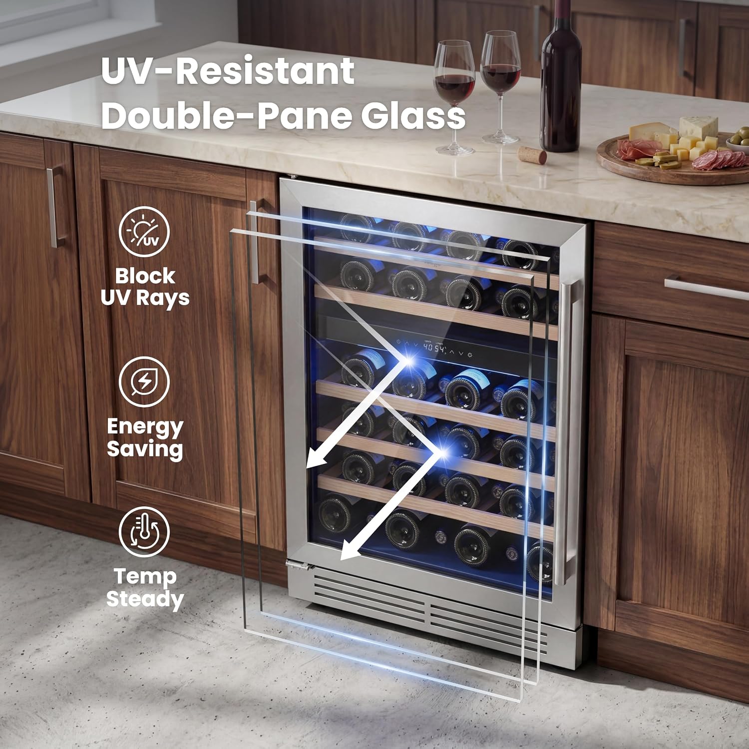 Yeego 24 Inch Wine Cooler Review: Honest Pros & Cons 4 Yeego 24 inch wine cooler review,Yeego wine cooler review and rating,is Yeego wine cooler worth buying,Yeego dual zone wine cooler review pros cons,Yeego 52 bottle wine fridge review honest opinion,Yeego wine cooler review verdict — performance test results