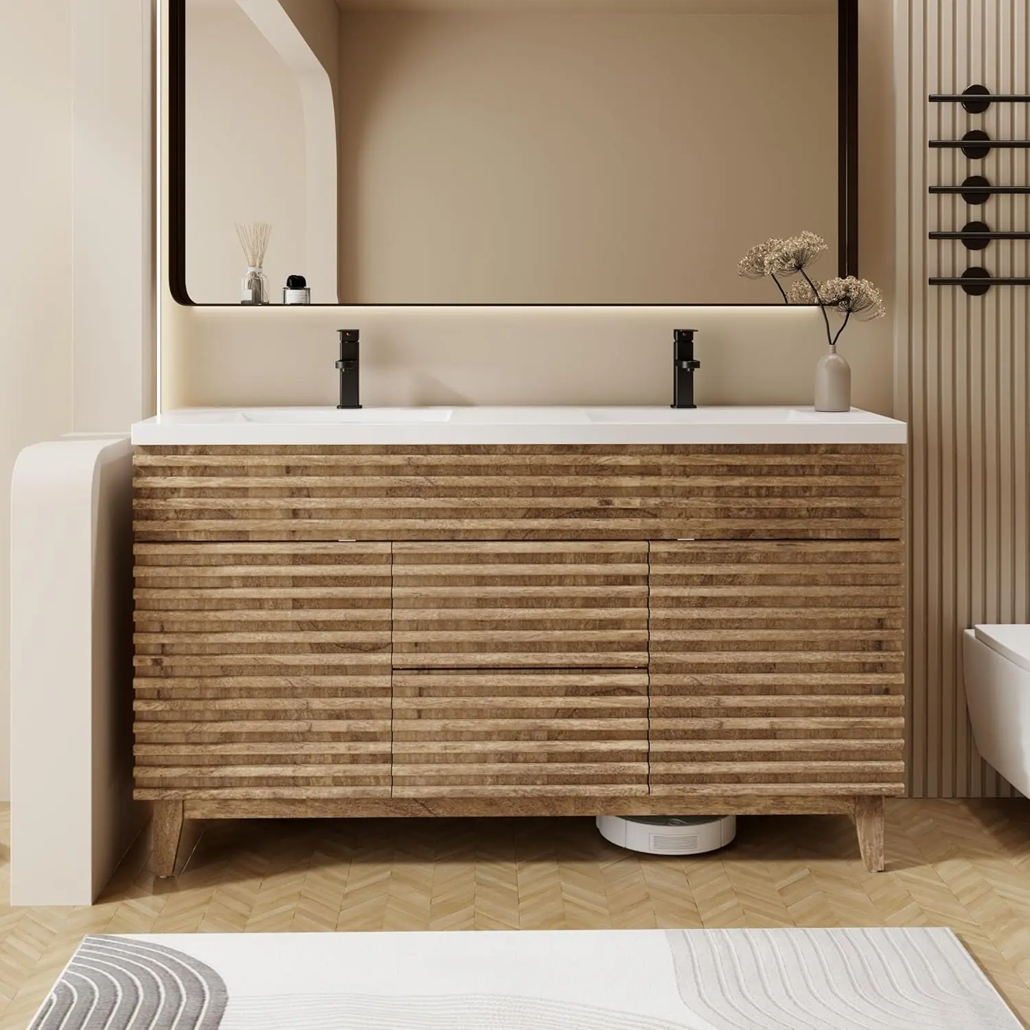 eclife 60 bathroom vanity review eclife 60 inch vanity review and rating eclife bathroom vanity worth buying eclife vanity review pros cons eclife 60 vanity review honest opinion eclife mid-century vanity review verdict build quality and materials close-up